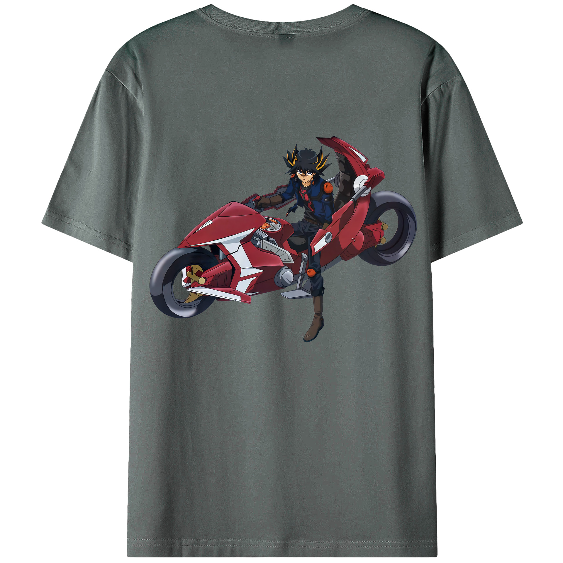 （画像用） 遊☆戯☆王 Yu-Gi-Oh! 綿100％ メンズ半袖Tシャツ（バックプリント） 通気性